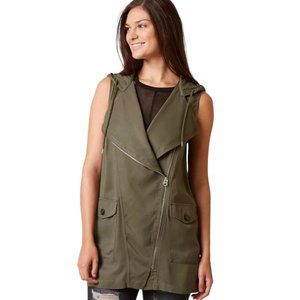 BKE Buckle Tunic Vest Sz Medium Dark Olive Green